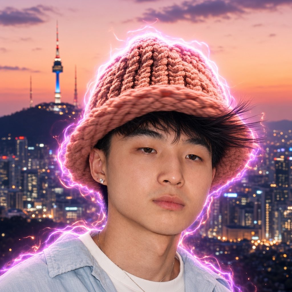 N Seoul Tower night aura